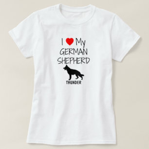 T-shirt Personnalisé J'Aime Mon Berger Allemand