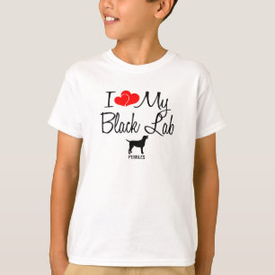 T-shirt Personnalisé J'Aime Mon Black Lab