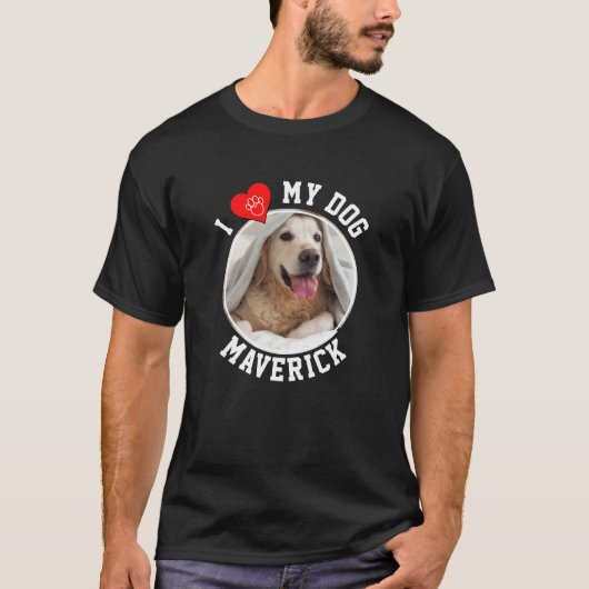 T-shirt Personnalisé J'AIME MON CHIEN (Devant)