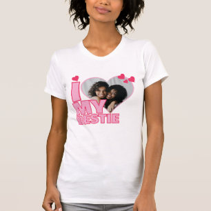 T-shirt Personnalisé J'aime mon coeur de bestie Photo