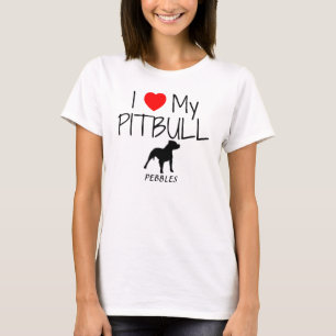 T-shirt Personnalisé J'Aime Mon Pitbull