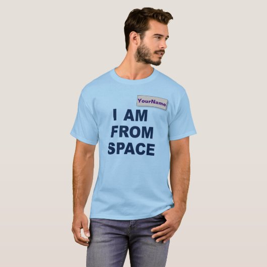 T-shirt personnalisé "Je suis de l'espace" (Devant entier)