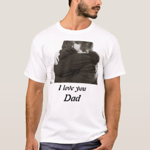 T-shirt Personnalisé Je t'aime Papa Photo Jeu d'oreiller