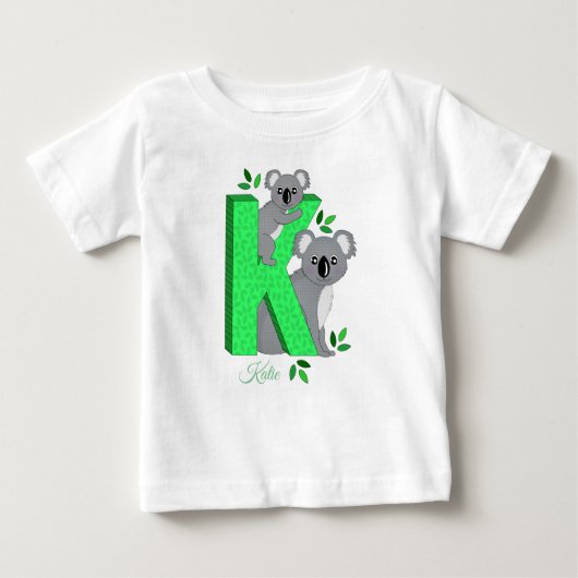 T-shirt personnalisé - K pour le koala (Devant)