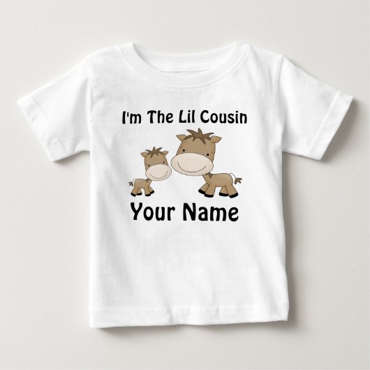 T-shirt personnalisé Little Cousin Horse (Devant)