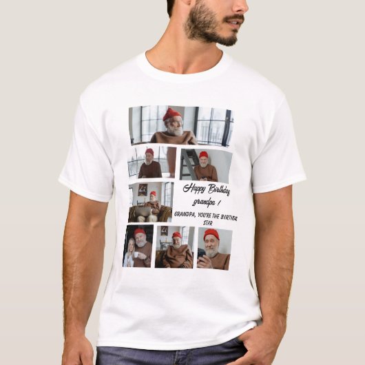T-shirt Personnalisé L'Un Des Collages Photo D'Une Famille (Devant)