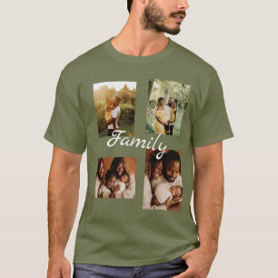 T-shirt Personnalisé L'Un Des Collages Photo D'Une Famille