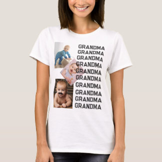 T-shirt Personnalisé L'Un D'Un Collage Photo Type GRANDMA