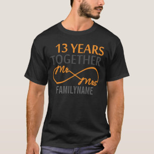 T-shirt Personnalisé M. et Mme 13e anniversaire