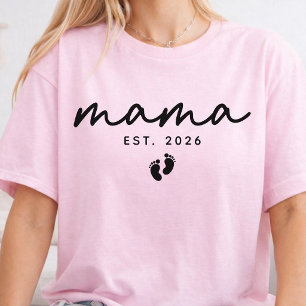 T-shirt personnalisé "Maman" pour maman moderne de