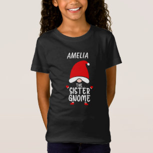 T-Shirt Personnalisé Matching Famille drôle Gnome de Noël