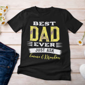 T-shirt Personnalisé Meilleur Papa Papa Père Toujours Pose