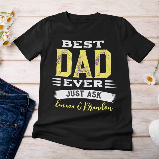 T-shirt Personnalisé Meilleur Papa Papa Père Toujours Pose