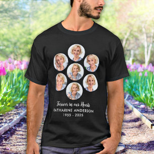 T-shirt Personnalisé Mémorial moderne 7 Photo Collage funé