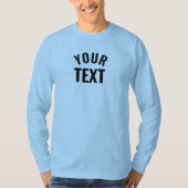 T-shirt Personnalisé Mens Basic Long Sleeve Light Blue Mod (Devant)