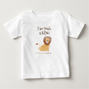 T-shirt personnalisé mignon avec lion, le roi