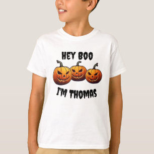 T-shirt Personnalisé mignon Hey Boo citrouille Halloween g