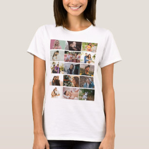 T-shirt Personnalisé moderne 12 Photo Collage Famille Pers