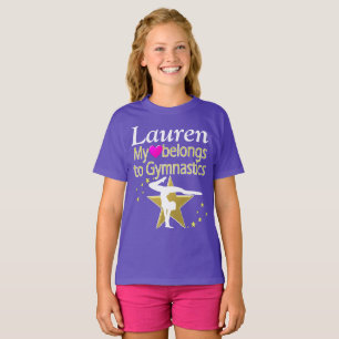 T-SHIRT PERSONNALISÉ MON COEUR APPARTIENT À LA GYMNASTIQUE