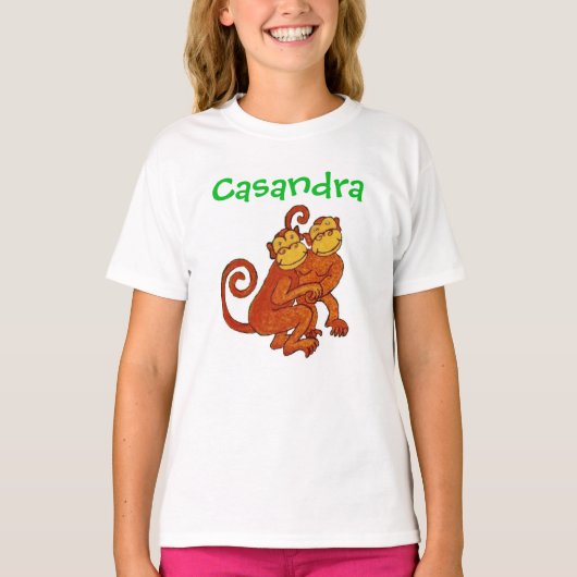 T-shirt Personnalisé /name .Monkeys /Noah's Floating Zoo (Devant)