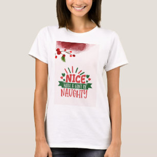 T-shirt personnalisé Naughty but Nice Holiday