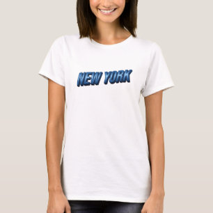 T-shirt personnalisé NEW YORK bleu élégant