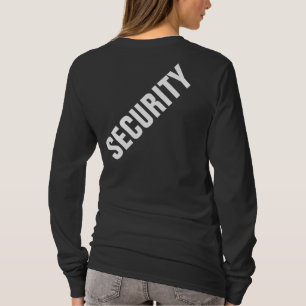 T-shirt Personnalisé noir blanc sécurité femmes double fac