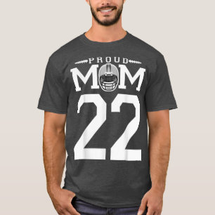 T-shirt Personnalisé Numéro 22 Fière Maman Football Person
