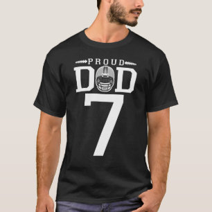 T-shirt Personnalisé Numéro 7 Fier Football Papa Personnal