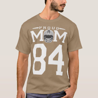 T-shirt Personnalisé Numéro 84 Fier Football Maman Personn