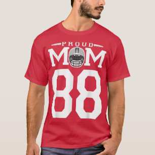 T-shirt Personnalisé Numéro 88 Fier Football Maman Personn