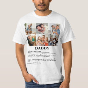 T-shirt Personnalisé Papa Définition 6 Photo Collage