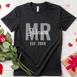 T-shirt Personnalisé Personnalisé M & Mme Couples Correspo