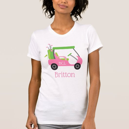 T-shirt personnalisé Pink & Green Golf (Devant)
