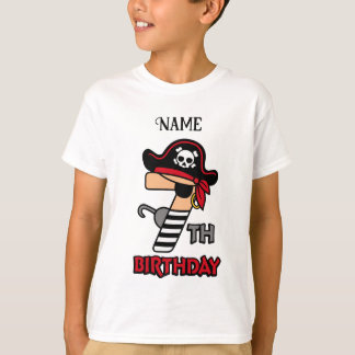 T-shirt personnalisé Pirate 7e anniversaire