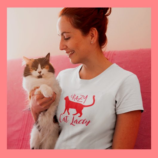 T-shirt Personnalisé Populaire Crazy Cat Lady