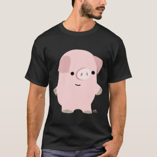 T-shirt personnalisé pour cochon de dessin calme