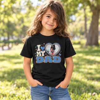 T-shirt personnalisé pour enfants « J'aime mon pap