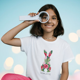 T-shirt personnalisé pour filles - Lapin de Pâques