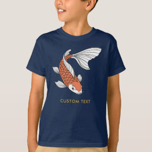 T-shirt personnalisé pour garçons bleu marine avec
