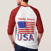 T-shirt personnalisé pour homme avec drapeau améri (Dos)