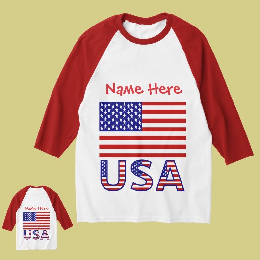 T-shirt personnalisé pour homme avec drapeau améri