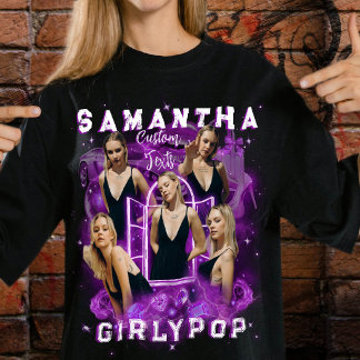 T-shirt personnalisé Purple Retro Bootleg pour str