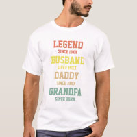 Personnalisé Retro Legend Mari Daddy Grand-père
