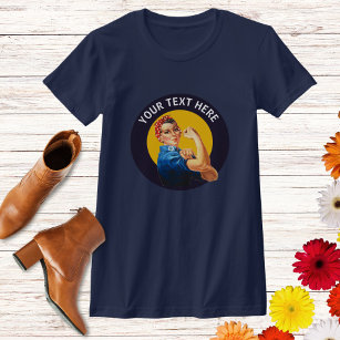 T-shirt Personnalisé Rosie le Riveter Personnalisé Marine 