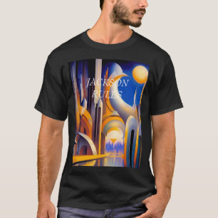 T-shirt PERSONNALISÉ SCI-FI Futuriste Monde géométrique