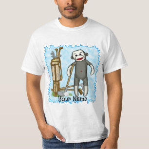 T-shirt personnalisé Sock Monkey Golf