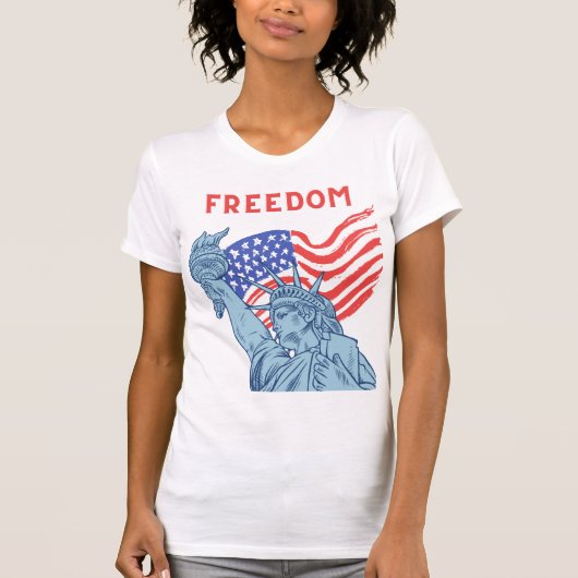 T-shirt Personnalisé Statue De La Liberté (Devant)