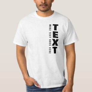 T-shirt Personnalisé Tendance Grosse Police Texte Modèle M
