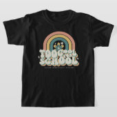 T-shirt Personnalisé Trop Cool Pour L'École Rainbow Retro (Poser)